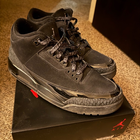 Jordan Retro 3 Black Sneakers for Men